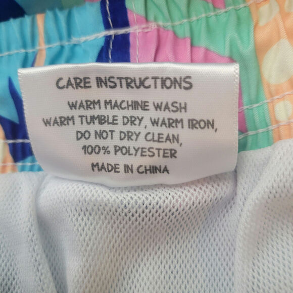 Boardies Men's Swim Trucks Shorts Retro Blue Pink Print Size XL - Picture 6 of 7